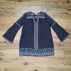 Joie 100% Silk Loose Fit Tunic Blouse Mini Dress